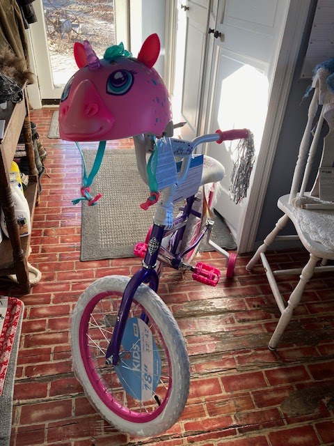 Children's bike and helmet