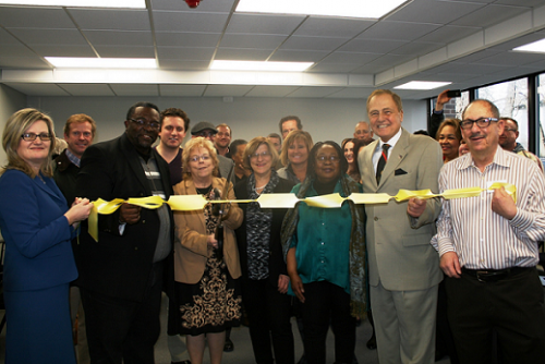 Ribbon Cutting 1 Niki Jones, Scott Wohl, James A. Rollins, Sr., Assemblyman James Skoufis, Donna Ramlow, Judge Klein, Judge Krahulik, Tasa Faronii-Butler, Senator Bonacic, Gerson Levitas